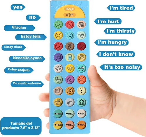 Miniatura 7 de Joyreal Dispositivo AAC para Autismo, Herramientas de Comunicación No Verbal para Terapia del Habla y Rehabilitación de Accidente Cerebrovascular.