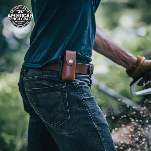 Miniatura 4 de Funda de multiherramienta de cuero para Gerber Suspension y Gerber Suspension NXT (marrón) - Portaherramientas de cinturón de cuero de grano