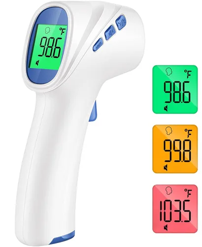 Miniatura 11 de Termómetro de frente para adultos y niños, termómetro infrarrojo digital con alarma de fiebre, resultados rápidos y precisos, fácil de usar
