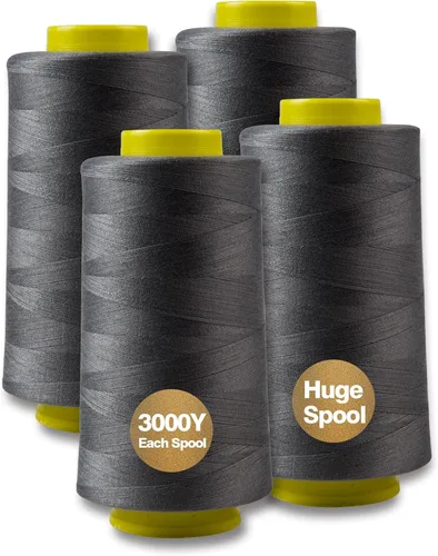 Miniatura 10 de Hilo de serger jaspeado, hilo multiusos para costura, poliéster, 4 conos de 3000 yardas cada carrete para máquina de coser 4 Arco iris