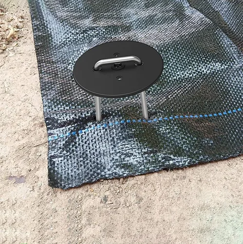 Miniatura 6 de AAGUT Paquete de 100 grapas de paisaje con tapas de arandela de juntas, estacas de barrera de vapor de 6 pulgadas, estacas de metal para jardín