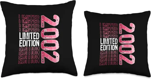 Miniatura 3 de Limited Edition Vintage 2002 Retro Birthday Throw Pillow