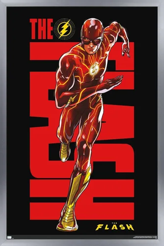 Miniatura 10 de Trends International DC Comics Movie The Flash - Póster de pared de Barry Allen Versión enmarcada de caoba