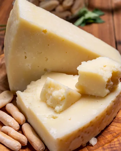 Miniatura 2 de Cuña italiana importada de Pecorino Romano – 8 oz de queso de oveja puro cortado a mano envejecido durante 8 meses – Afilado, picante y picante