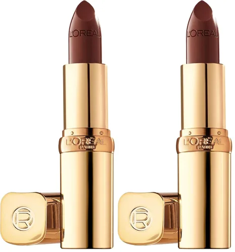 Miniatura 14 de L'Oreal Paris Colour Riche - Lápiz labial cremoso e hidratante satinado con aceite de argán y vitamina E, Berry Parisienne, 1 unidad