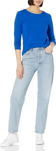 Miniatura 4 de Tienda Essentials - Camiseta de manga larga con cuello redondo para mujer ajuste clásico disponible en tallas extragrandes