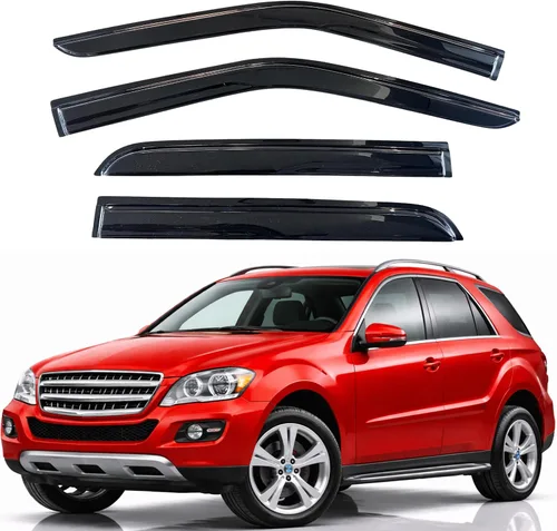 Miniatura 168 de KPY Visor de ventana compatible con Hyundai Tucson 2021-2025, 4 piezas de deflector de ventilación para ventana lateral, estilo Mugen, protector