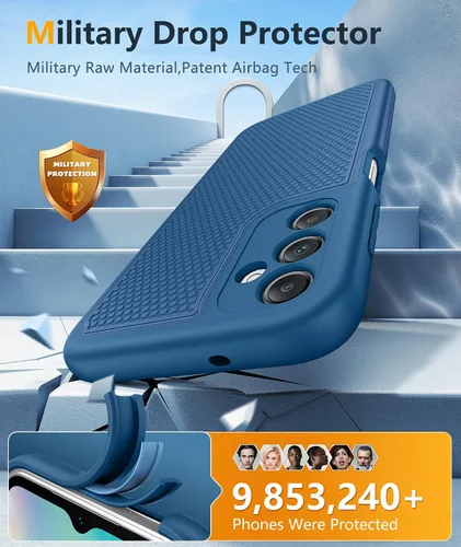 Miniatura 4 de FNTCASE Funda para teléfono Galaxy A14-5G: protección contra caídas de grado militar Samsung A14 5G, probada contra caídas de 14 pies, protector