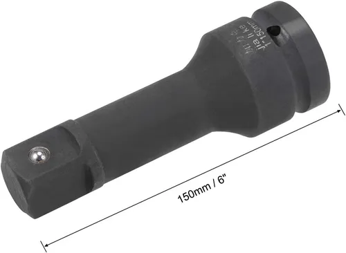Miniatura 2 de uxcell Barra de extensión de impacto de 1 pulgada por 6 pulgadas para uso con llaves de impacto de aire, barras rompedoras, trinquetes, acero CR-MO