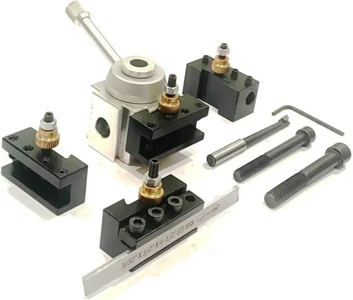 Miniatura 5 de Conjunto de poste de herramienta de cambio rápido de cuerpo de aluminio para mini máquina de torno
