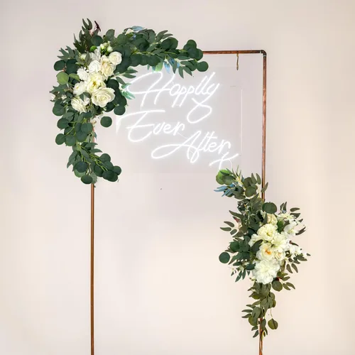 Miniatura 7 de Elegant Design Flores de arco de boda para decoración de telón de fondo, paquete XL de 2 (1 x 45 pulgadas y 1 x 35 pulgadas), flores de arco