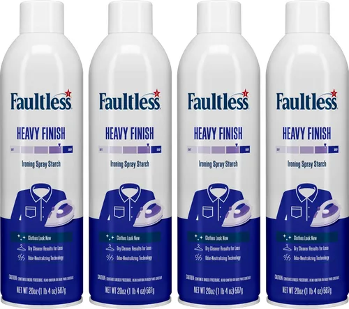 Faultless - Aerosol de almidón para lavandería, latas de almidón pesado de 20 onzas para un deslizamiento suave de la plancha en la ropa y la tela