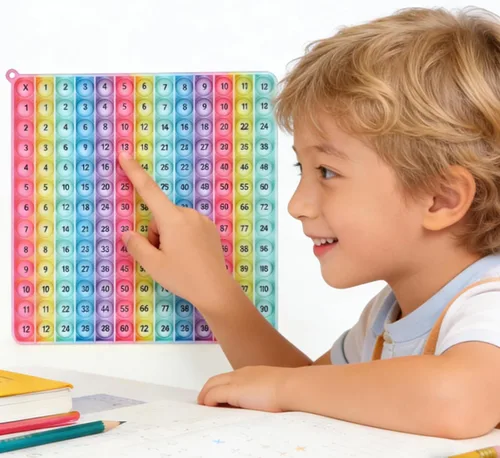 Miniatura 6 de Hoja de juego de multiplicación DK-SIMINA Pop Juguete matemático Fidget 15x15 P0PP Juguete de burbujas para aliviar la presión Juego de matemáticas