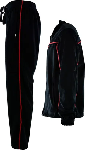 Miniatura 3 de ChoiceApparel Chándal de terciopelo para hombre con bolsillos con cremallera
