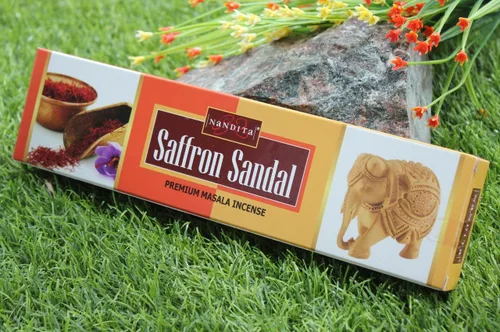 Miniatura 2 de Palitos de incienso para sandalias de azafrán – Cajas de 0.51 oz x 12 unidades insence insense inscents insienso – Varillas de incienso de alta