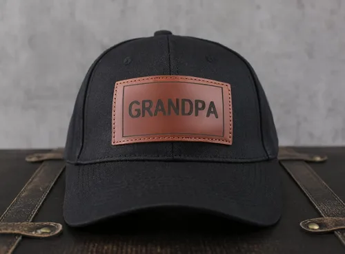 Miniatura 3 de Gorra de camionero para papá, gorra de béisbol, gorra de papá, gorra de cuero grabada con láser