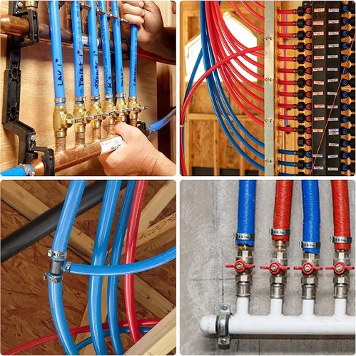 Miniatura 4 de Paquete de 50 abrazaderas PEX de 1 pulgada de acero inoxidable 304, abrazaderas de engarce de 1 pulgada, abrazadera de manguera de oreja única sin