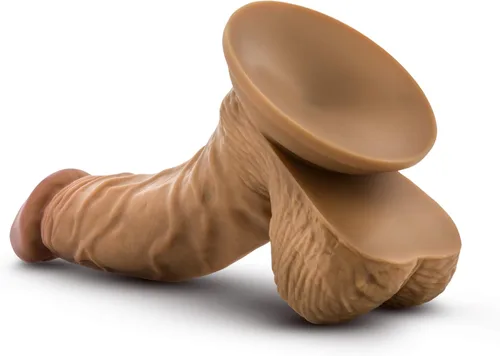 Miniatura 5 de Blush Coverboy: Consolador curvo de 6.5 pulgadas con bolas ~ 1.5 pulgadas de ancho G-P-Spot Real Feel Consolador masajeador ~ Con ventosa compatible