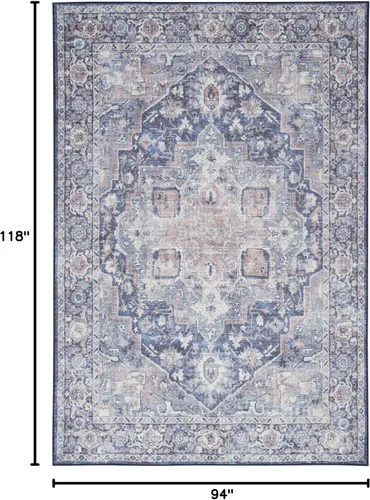 Miniatura 101 de Nourison Home New Concept - Alfombra lavable de 6 x 9 pies, fácil de limpiar, no se desprende, para dormitorio, sala de estar, comedor y cocina