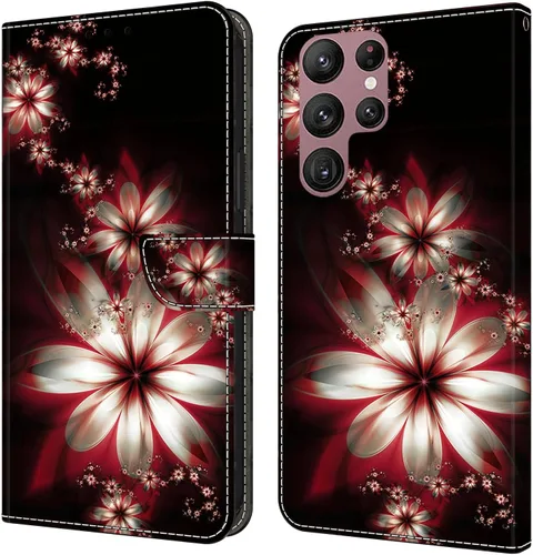 Miniatura 17 de Funda para Samsung Galaxy S22, cartera Flip Folio lindo 3D pintado de dibujos animados PU Funda de cuero PU para niñas mujeres ranuras para tarjetas