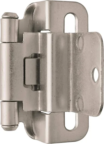 Miniatura 3 de Amerock BPR7540BB Bisagra de gabinete 1/2 pulg (13 mm) superpuesta de cierre automático de envoltura completa de latón pulido para puerta