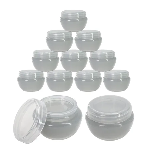 Miniatura 15 de Beauticom - Frascos (0.35 oz / 0.3 fl oz) esmerilados con revestimiento interior para guardar exfoliantes, aceites, ungüentos, cremas, lociones