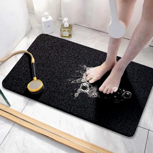 Miniatura 15 de Asvin Tapete de Baño con Textura Suave, para Ducha, Bañera, 24x16 Pulgadas, Libre de Ftalatos, Antideslizante, Tapetes Cómodos para Bañera