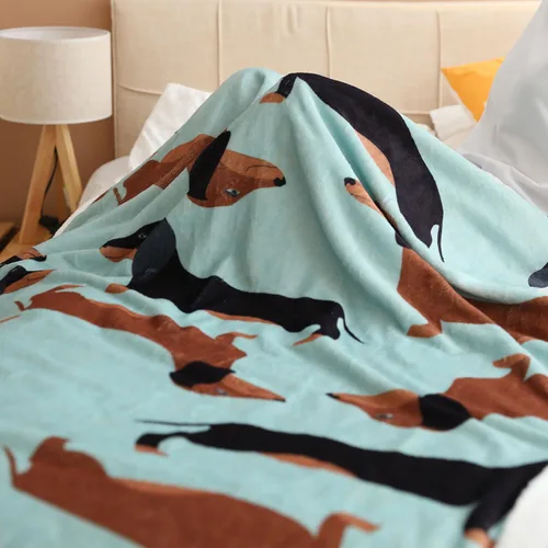Miniatura 8 de Manta de perro salchicha Weiner, manta de perro salchicha con texto en inglés "I Love Dachshunds" para adultos, regalo súper suave para los amantes