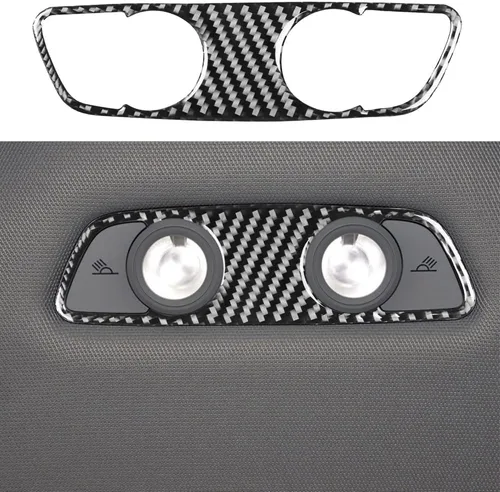 Miniatura 19 de Blazeray Accesorios interiores de fibra de carbono, cubierta decorativa, ajuste adhesivo para Audi A4 B9 2017-2019 (cubierta de perilla central)