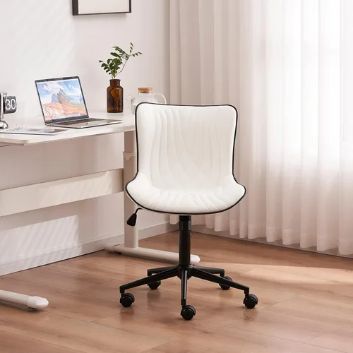Miniatura 8 de YOUNIKE Silla de Oficina, Silla de Escritorio sin Brazos con Ruedas, Sillas de Tarea de Computadora para Oficina en Casa, Silla de Tocador Moderna