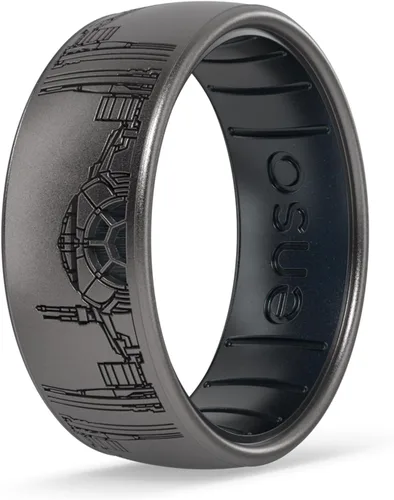 Miniatura 33 de Enso Rings Anillo de boda de silicona – Diseños grabados de Star Wars – Ajuste cómodo – Hecho en Estados Unidos – Ideal para uso activo