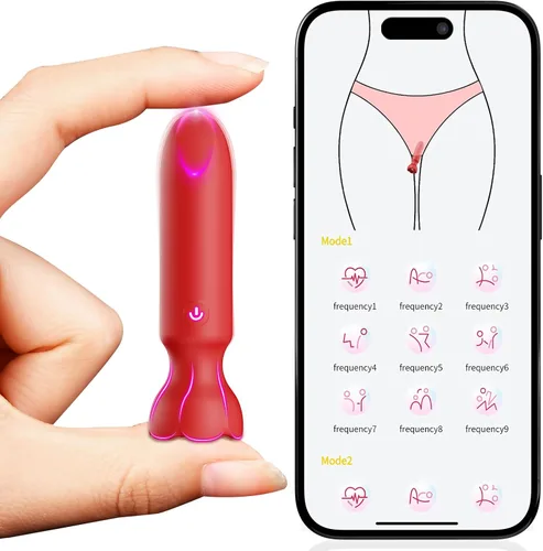 Juguetes sexuales Mini Vibrador de bala para adultos - Juguetes sexuales femeninos controlados por aplicación con 9 modos de vibración, vibrador de