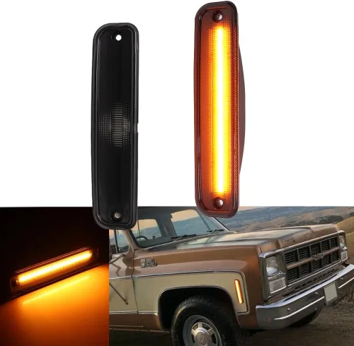 Para 73 74 75 76 77 78 79 80 GMC Chevy Pickup Blazer Suburban Jimmy C10 C20 C30 GMC parachoques delantero intermitente luces de marcador lateral Luz