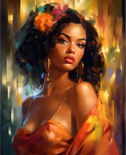 Miniatura 26 de Tucocoo Pintura por números para adultos, kits de pintura al óleo digital sobre lienzo con pinceles y pigmento acrílico, hermoso retrato de niña