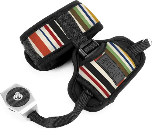 Miniatura 4 de USA Gear Cámara profesional con manija y correa de mano con diseño de neopreno acolchada y placa de metal. Compatible con Canon, Fujifilm, Nikon