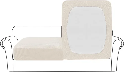 Flamingo P Funda de cojín de asiento de sofá de alta elasticidad, protector de muebles para sofá, funda de sofá suave y flexible con parte inferior