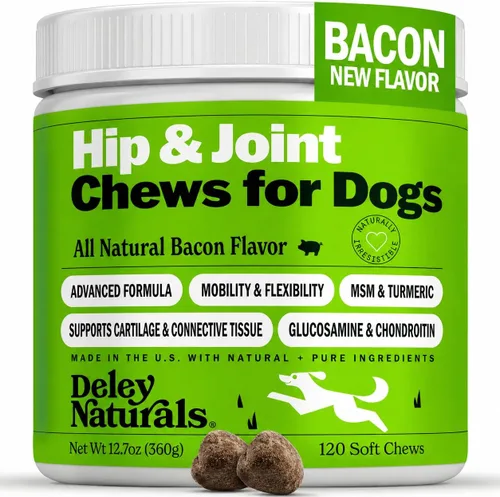 Miniatura 7 de Suplemento de apoyo de cadera y articulaciones para perros, alivio avanzado del dolor de artritis, condroitina, MSM, cúrcuma orgánica y glucosamina