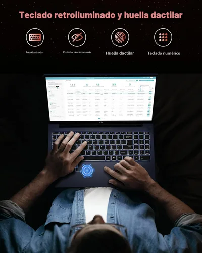 Miniatura 6 de NIMO 15.6" FHD Laptop de Juegos Ligeros, 8 núcleos AMD Ryzen 7 Pro 6850U 32GB LPDDR5 RAM 1TB SSD (Supera al i7-1360P hasta 4.7GHz) GPU AMD Radeon