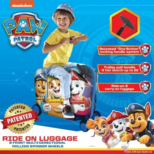 Miniatura 3 de Fast Forward Maleta de 18 "para niñosequipaje de mano con ruedas para niños pequeños de remolque, Varios colores, Paw Patrol