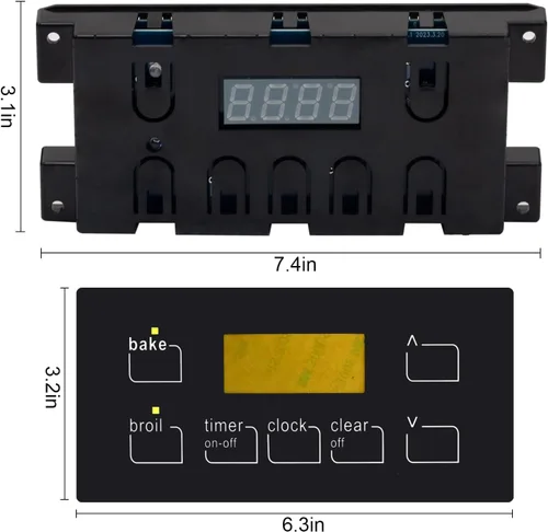 Miniatura 3 de 5304518661 316455410 Tablero de Control de Cocina de Horno para Frigidaire Kenmore horno Estufa Tablero Horno Cocina Estufa Reloj Tablero de Control
