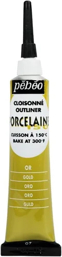 PEBEO Porcelaine 150, contorno de pintura China, tubo de 0.7 fl oz, dorado, 0.6 fl oz (paquete de 1) (036-007)