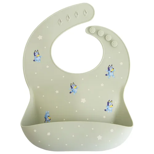 Miniatura 45 de Mushie - Babero de silicón para bebé, ajustable y resistente al agua (barro)