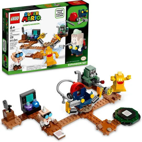 LEGO Super Mario Luigi's Mansion Lab y Poltergust Juego de expansión 71397 Kit de construcción para niños de 6 años en adelante (179 piezas)