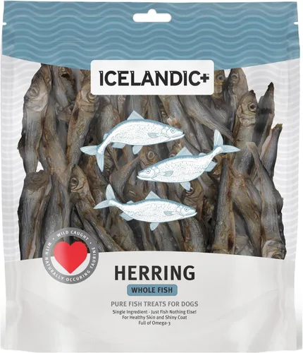 Miniatura 6 de Icelandic+ Arenque de pescado entero, bolsa de 9 onzas, golosinas para perros, puro capturado en la naturaleza y secado al aire, aperitivo de un