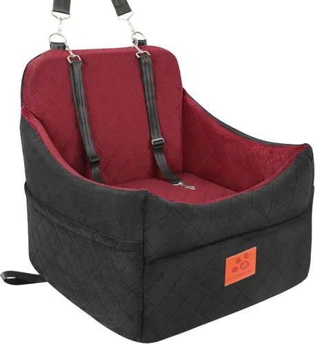 Miniatura 13 de GL GLENSLAVE Asiento de automóvil para perros pequeños/medianos, asientos elevadores de automóvil con cojín grueso para perros de menos de 35