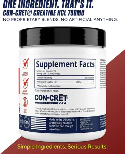 Miniatura 7 de CREATINE HCl en polvo para hombres y mujeres, fuerza muscular, rendimiento cerebral, salud cardíaca y apoyo inmunológico, sabor agrio crudo, 90
