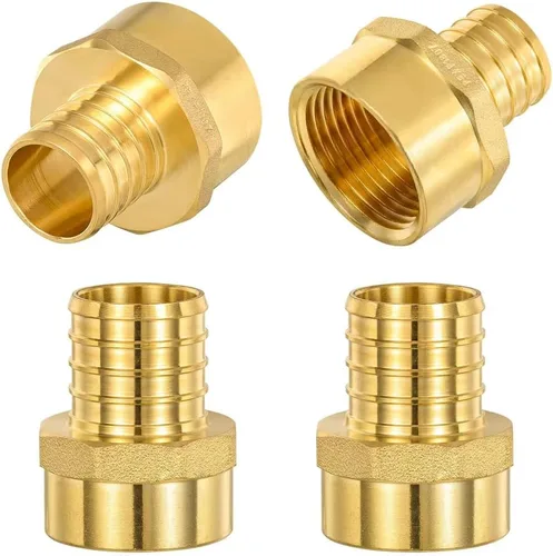 Miniatura 10 de Paquete de 2 adaptadores hembra Pex X 1 pulgada FIP de 1 pulgada, tubo Pex de 1 pulgada a rosca hembra NPT de 1 pulgada, puerto completo, sin plomo