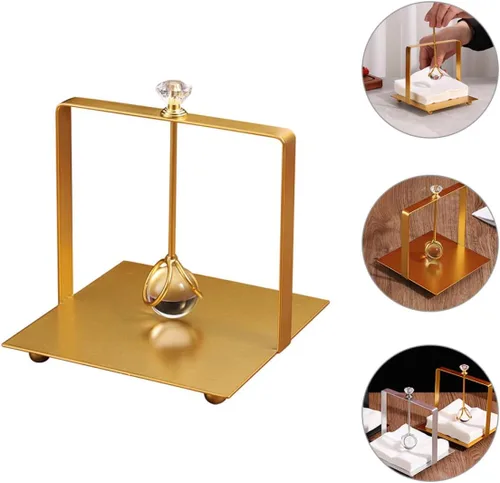 Miniatura 8 de Metal Napkin Stand Decorative Tissue Dispenser with Weight, Gold Square Desktop Napkin Holder for Restaurant, Bar, and Home Table Organizer