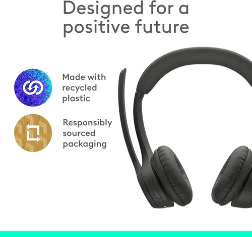 Miniatura 7 de Logitech Zone 301 - Auriculares inalámbricos Bluetooth con micrófono con cancelación de ruido, compatibles con Windows, Mac, Chrome, Linux, iOS