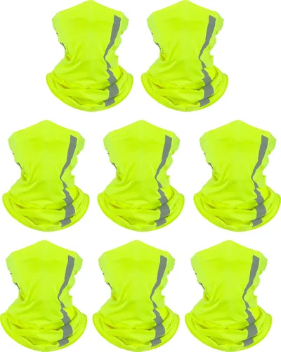 Miniatura 9 de SATINIOR 8 polainas para el cuello, reflectante, refrescante, protección UV, bandana de neón, máscara facial transpirable para hombres y mujeres